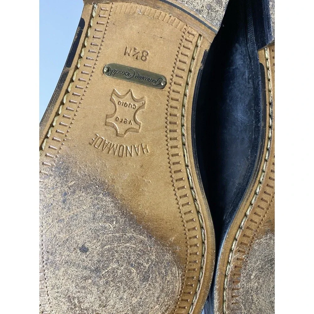 Neiman Marcus Men’s Black Leather Tassel Slip On Shoes 8.5 M